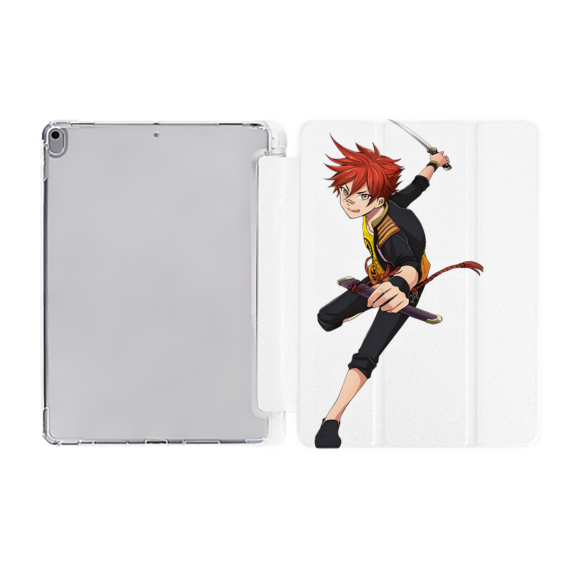 （画像用） 刀剣乱舞 Touken Ranbu IPad ケース ペン収納付き 三つ折りスタンド PUレザー×シリコン 対応機種9.5/10.5/10.9インチ
